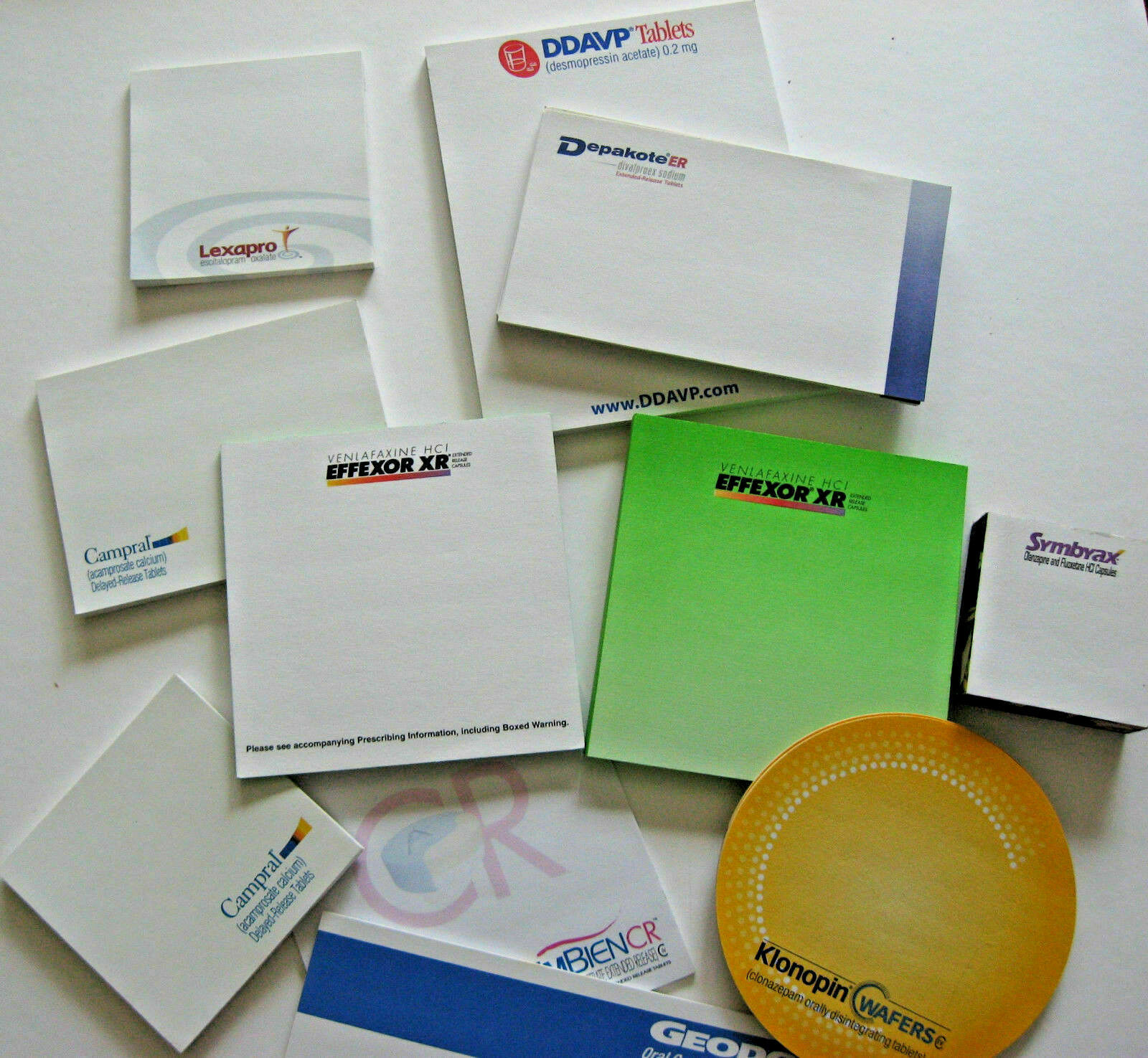 SEROQUEL (6″ X 6″) Pharmaceutical POST IT NOTE PAD LOOSE SHEETS