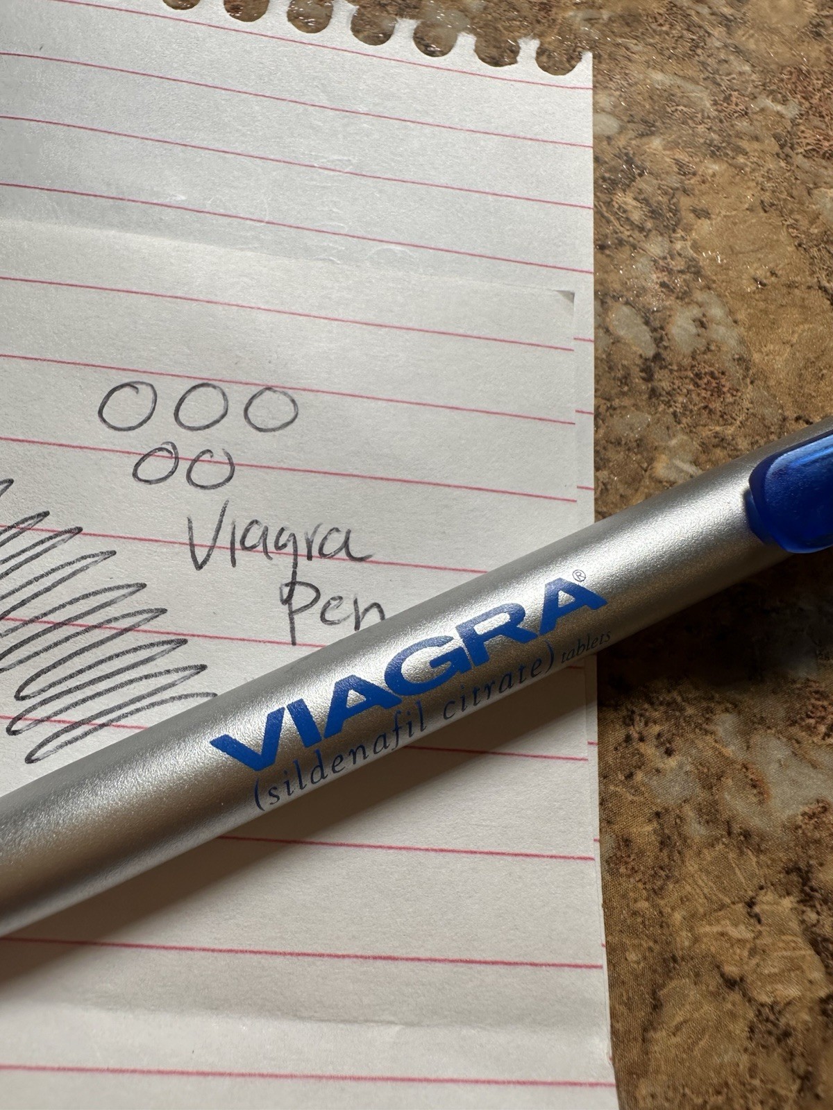 Viagra Lightweight Drug Rep Promo Pen Black Ink Erectile Dysfunction