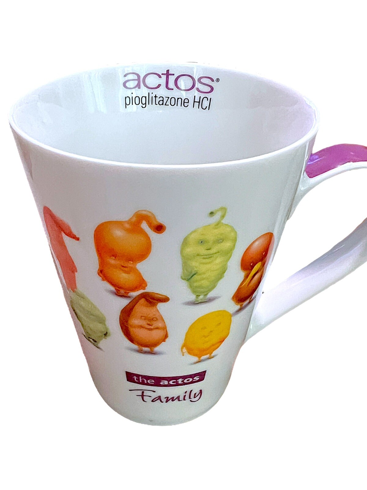 3 Actos Family Pharmaceutical Drug Rep Coffee Tea Mugs Cups Collectible 12oz