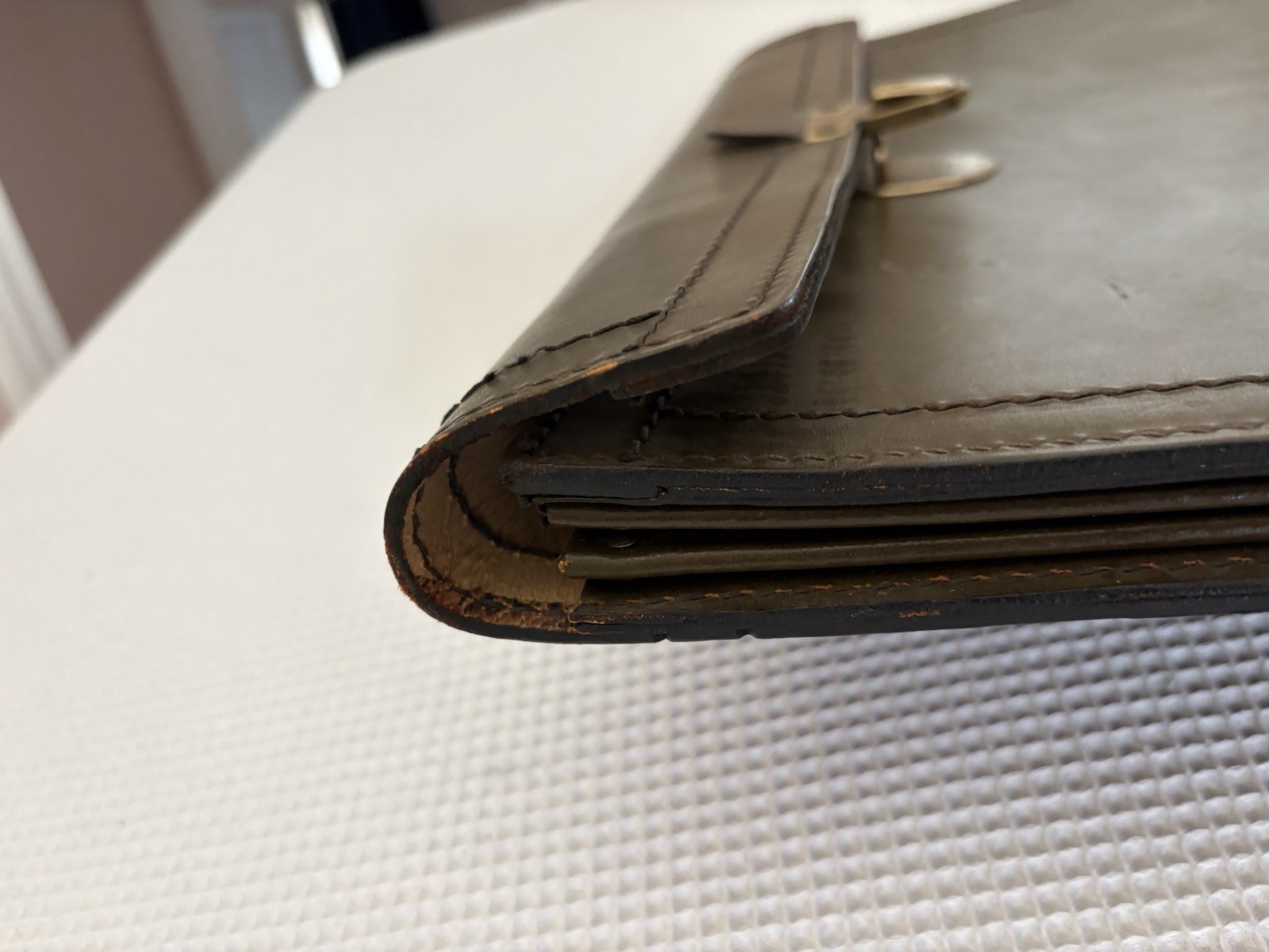 Hoffman La Roche Vintage Leather Document Bag Homa Nutley NJ Pharmaceutical Rep
