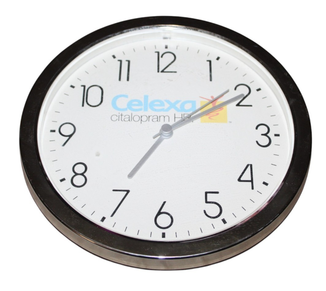 Celexa Clock Pharmaceutical Advertising Clock Doctor Office Drug Promo 1990’s