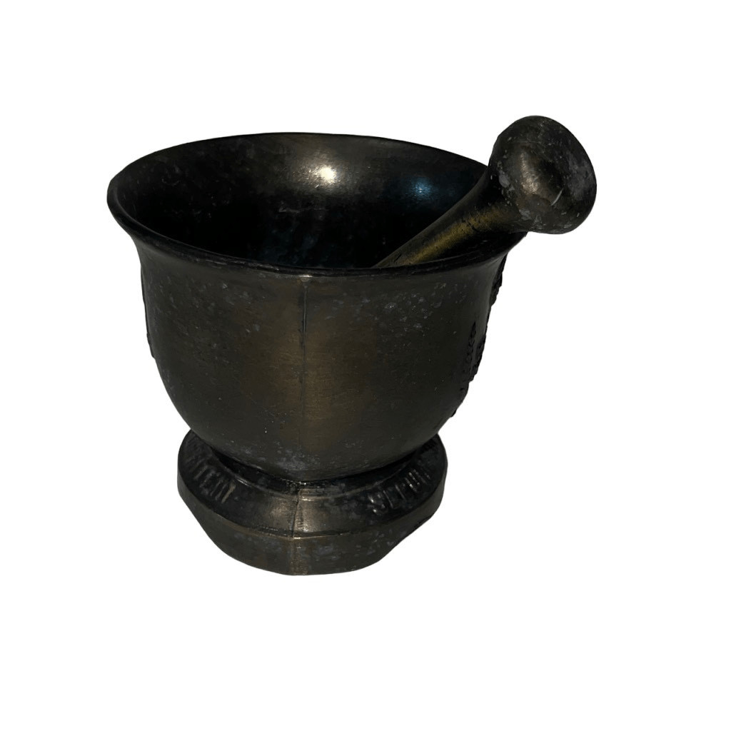 Dr. John Morgan Solid Brass Mortar & Pestle Vintage Apothecary Piece