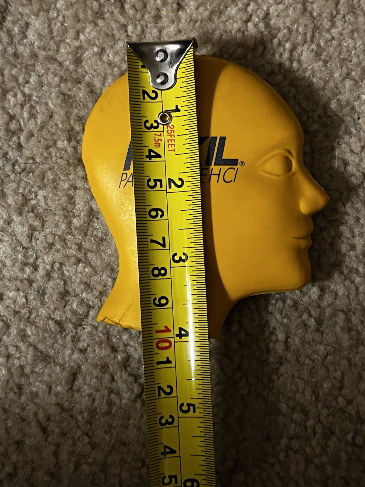 Paxil Pharmaceuticals Promotional Stress Reliever Yellow Head Shaped