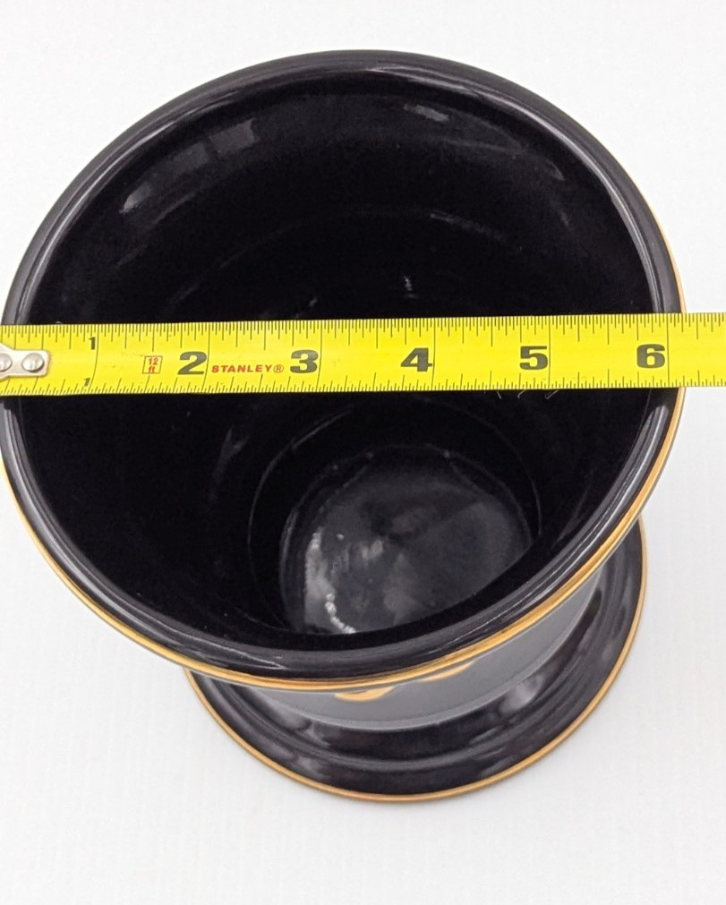 Vintage Pharmacy Mortar “Fashioned by Blair” 1950s Black Large 6″ – No Pestle