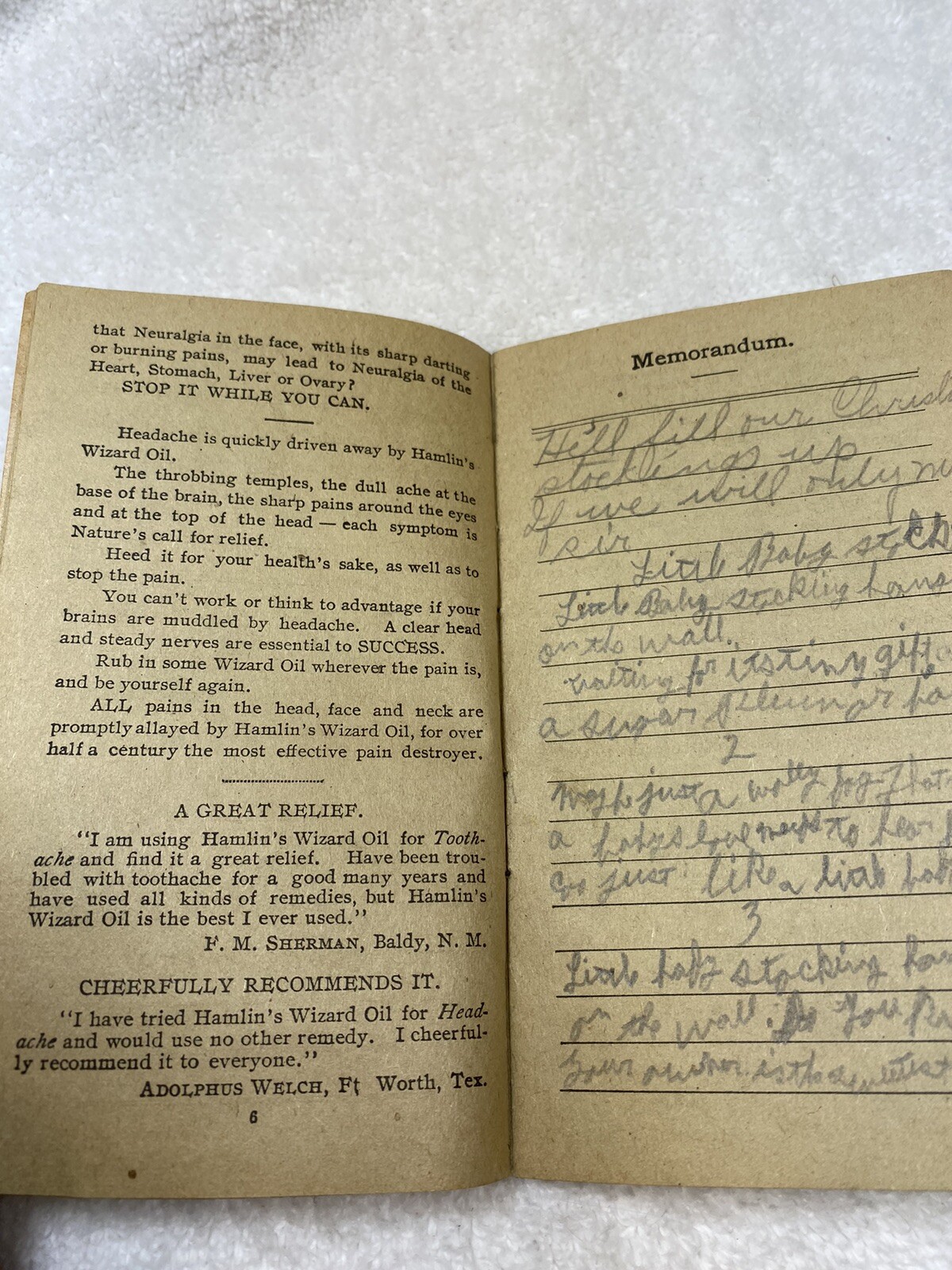 Nevada Iowa Vintage Graves HAMLINS WIZARD OIL QUACK MEDICINE Drugs Pharmacy