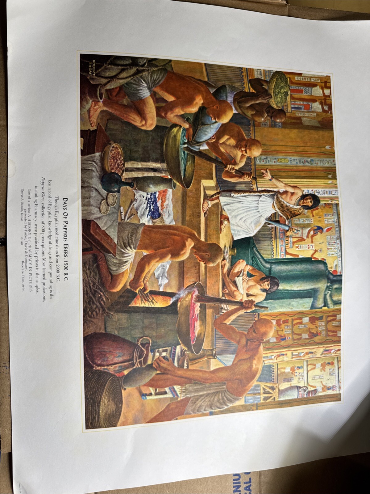 A HISTORY OF PHARMACY IN PICTURES 1954 PRINT#4 Great Gift For Doctor 22″×18″