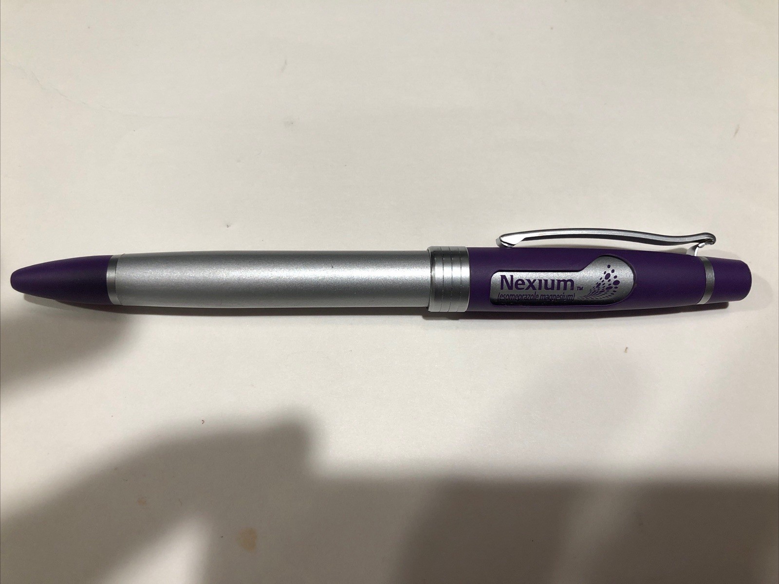 Nexium Pharmaceutial Drug Rep Pen Heavy Metal -Black Ink Advertising Collectible