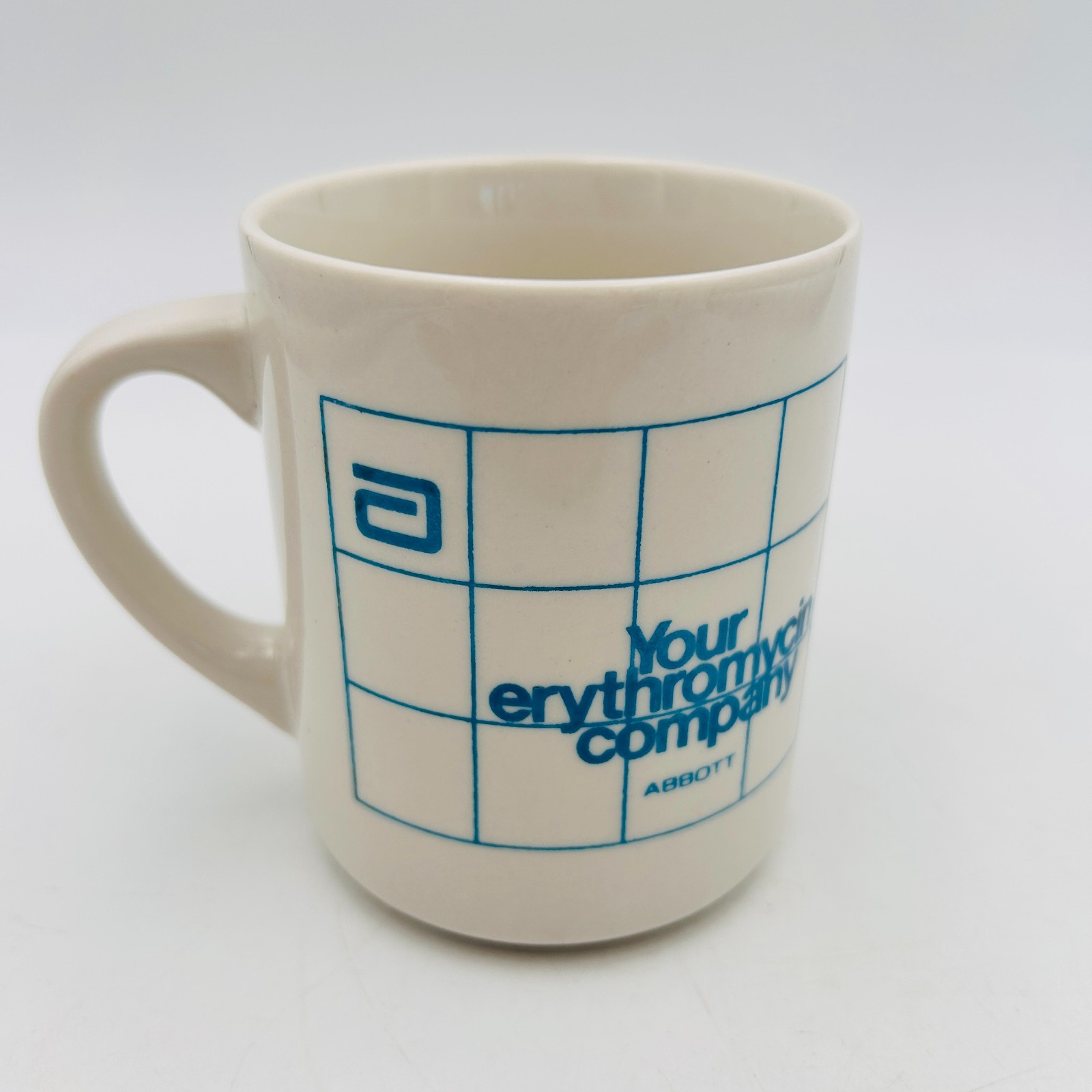 Abbott Labs Advertising Mug Your Erythromycen Company Drug Antibiotic Ceramic