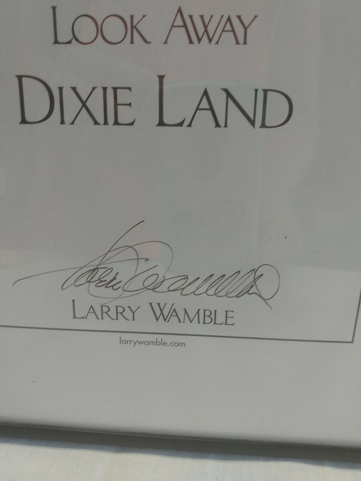 Larry Wamble Framed Dixie Land Signed Print