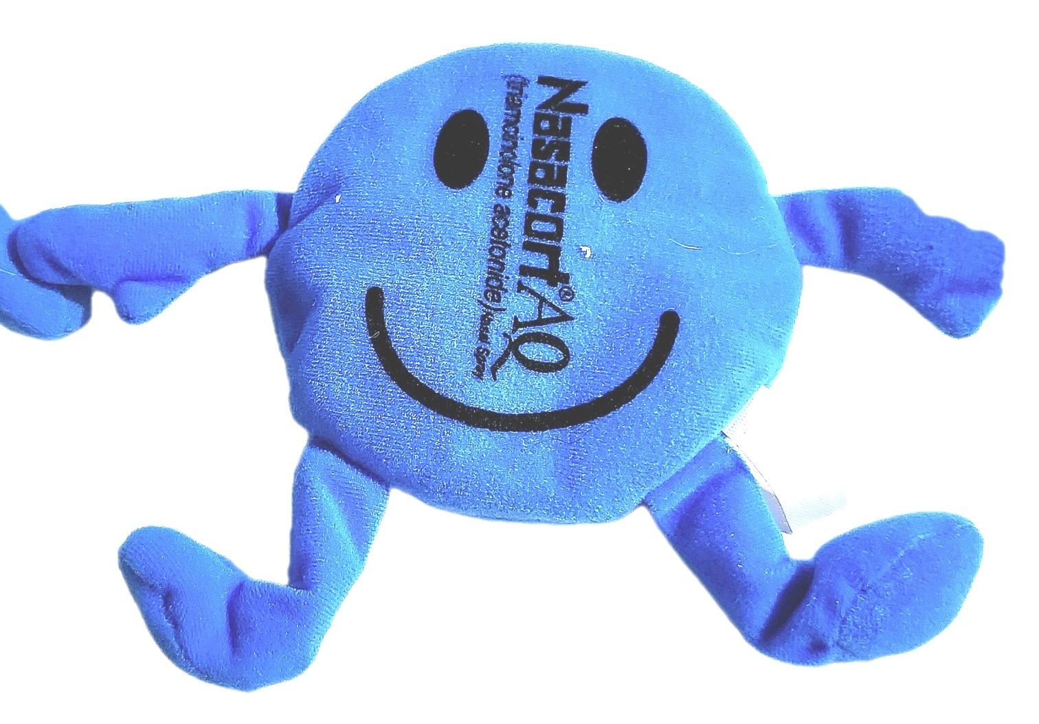 Rare 3 BLUE BEAN BAGS Pharmaceutical Advertising for “NASACORT NASAL SPRAY”