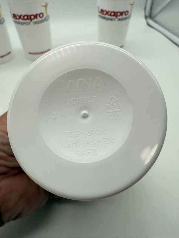 Lexapro Pharmaceutical RX Rep Promotional Plastic Drinking Cups Set of 4