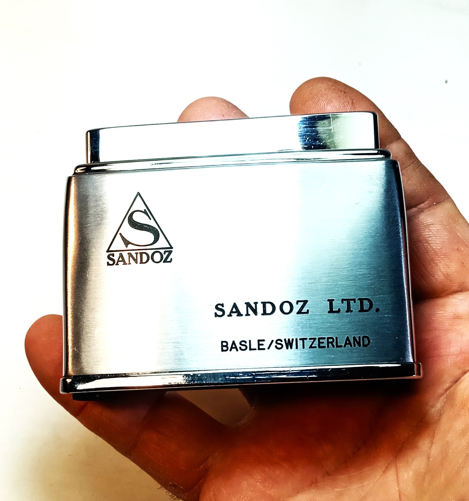 Vintage SANDOZ LIGHTER LARGE, LSD pharmacy Switzerland extra rare
