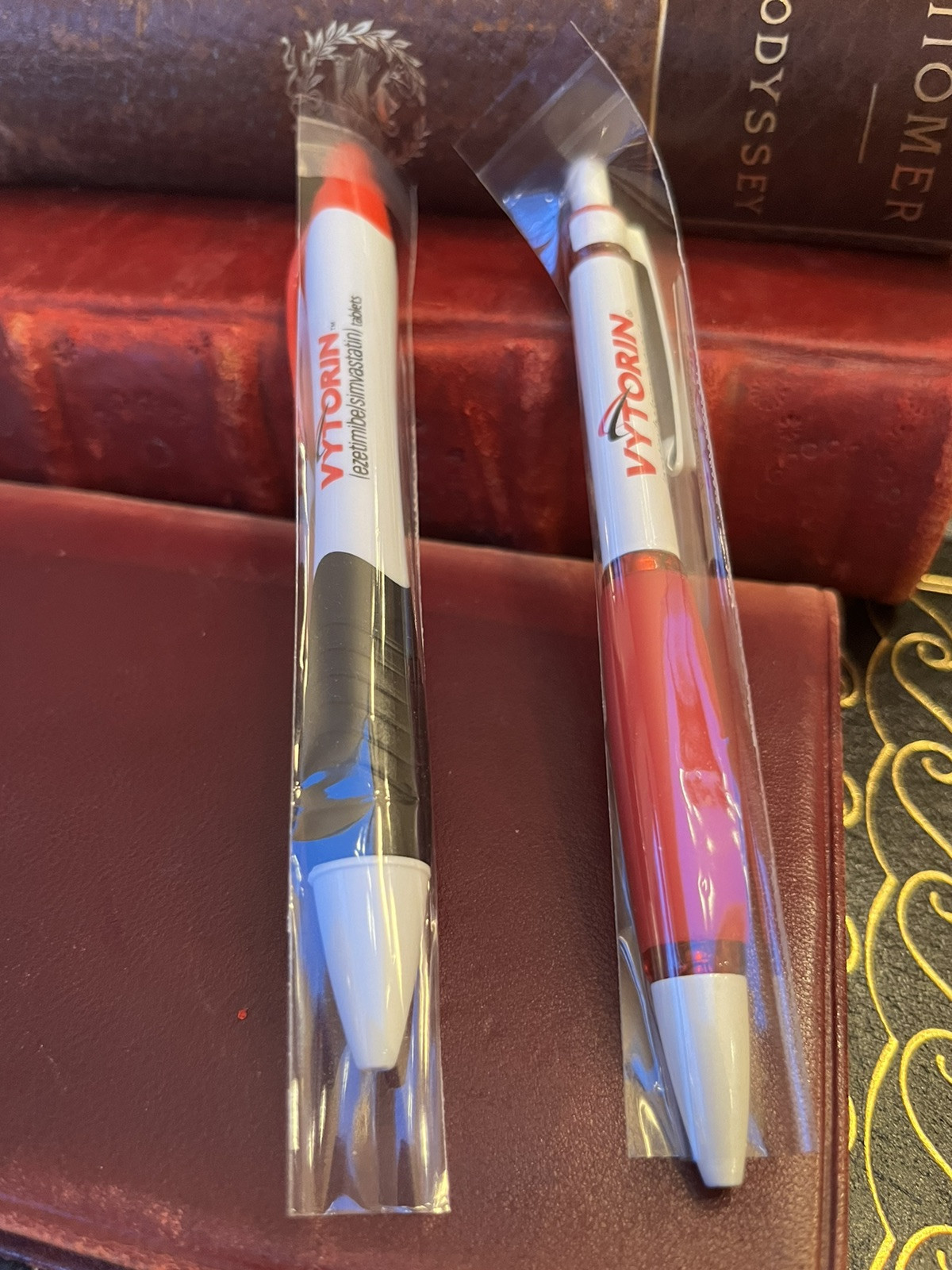 Lot Of 2 Vytorin Pharmaceutical Drug Rep Pens Metal And Plastic-Write