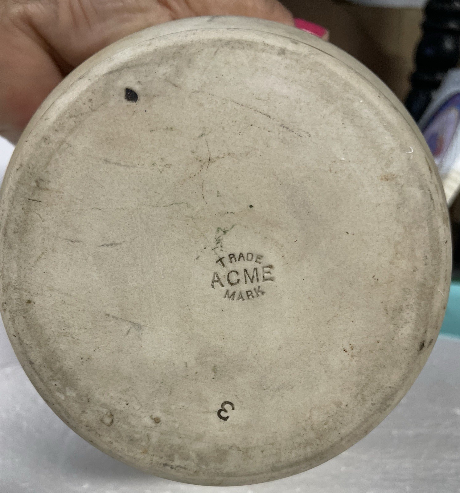 Mortar Stone Bowl Vintage 1900’s Acme-Trade Mark Antique