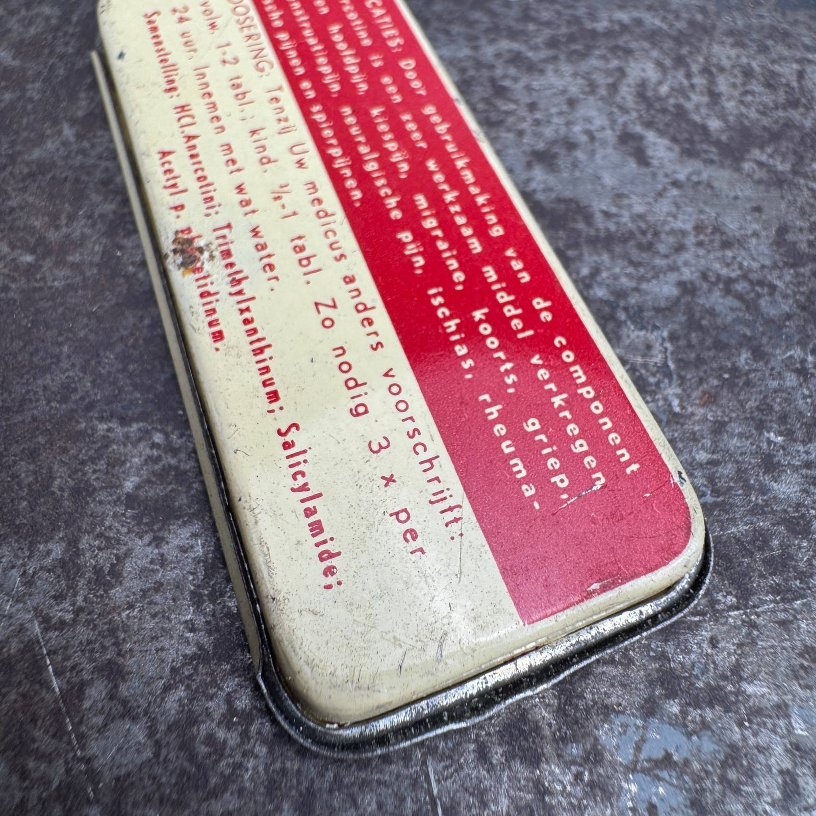 Vtg c.1960s ZWITSALETTEN Advertising Medical Tin – GERMAN – EMTPY / NO CONTENTS