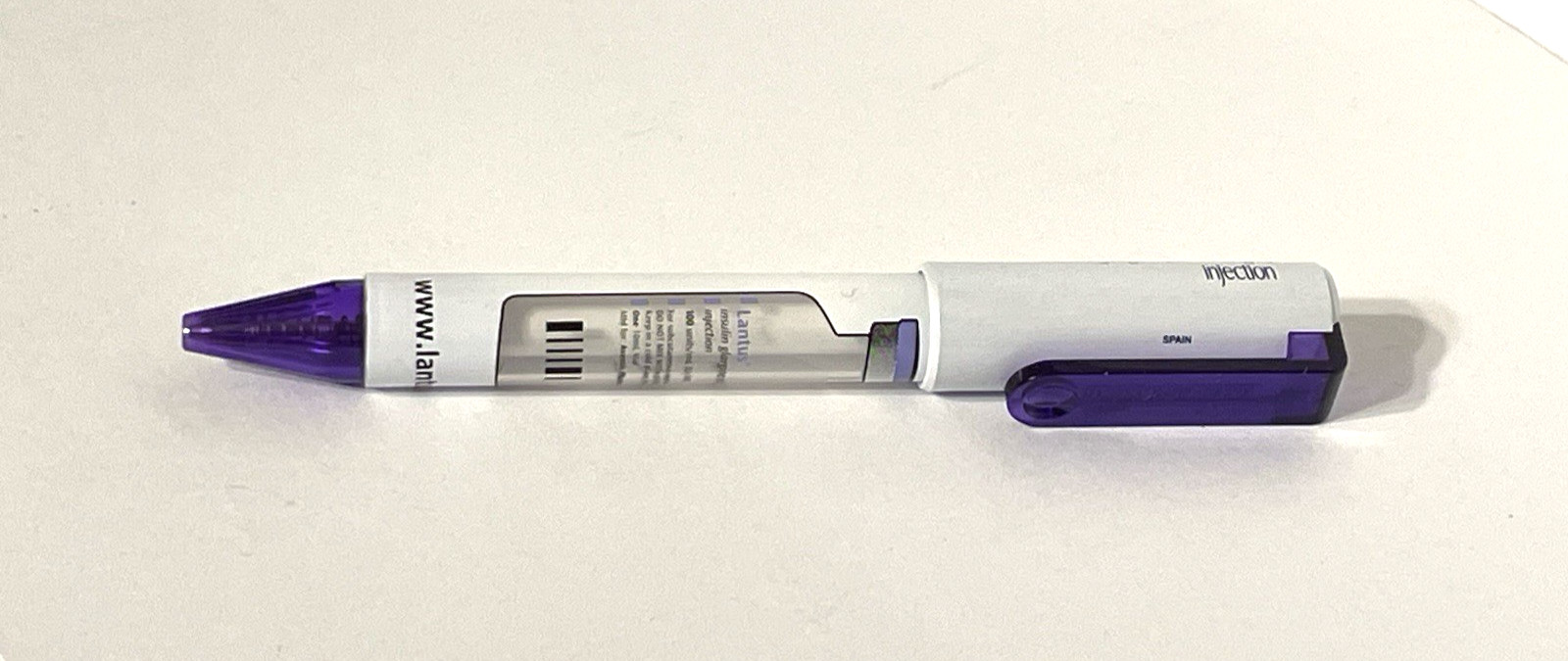 Pharmaceutical Drug Ink Rep Vintage Pen Lantus Collectible Purple White Rare