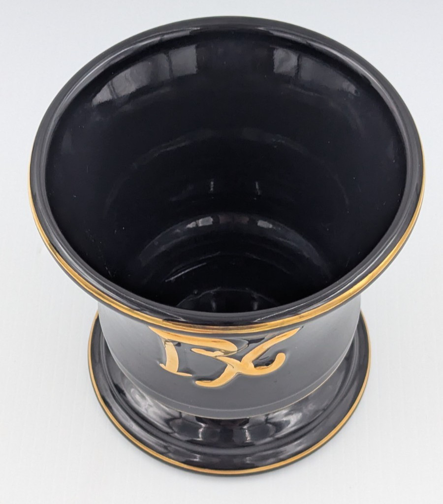 Vintage Pharmacy Mortar “Fashioned by Blair” 1950s Black Large 6″ – No Pestle