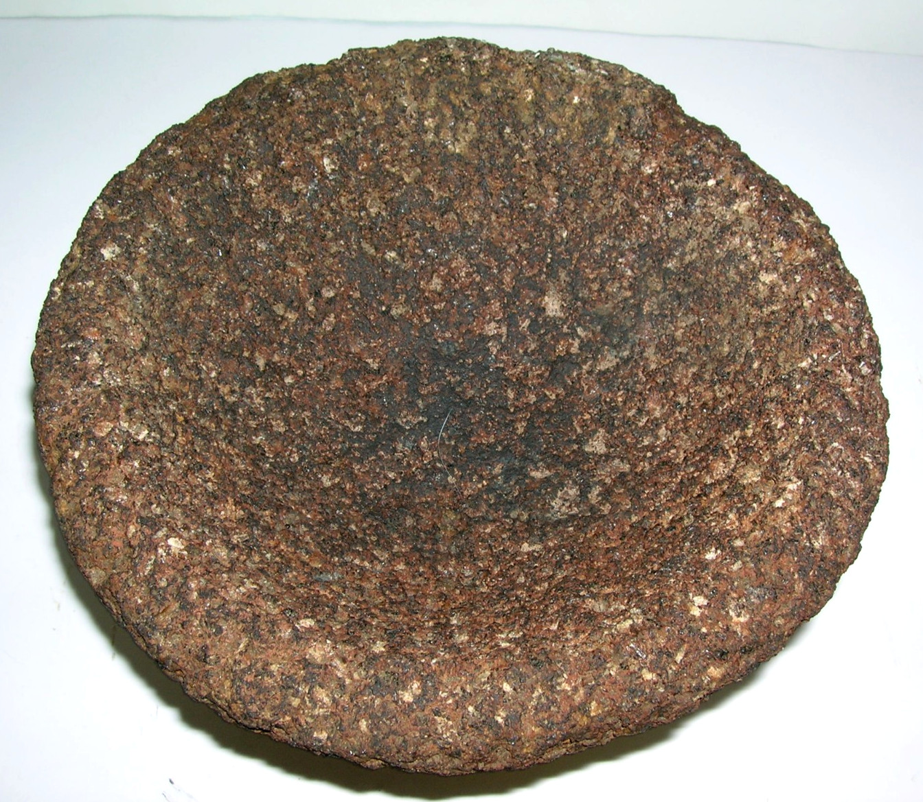 Mortar & Pestle Antique Hand Carved Stoneware 3 Legged 7″ wide Porous Primitive