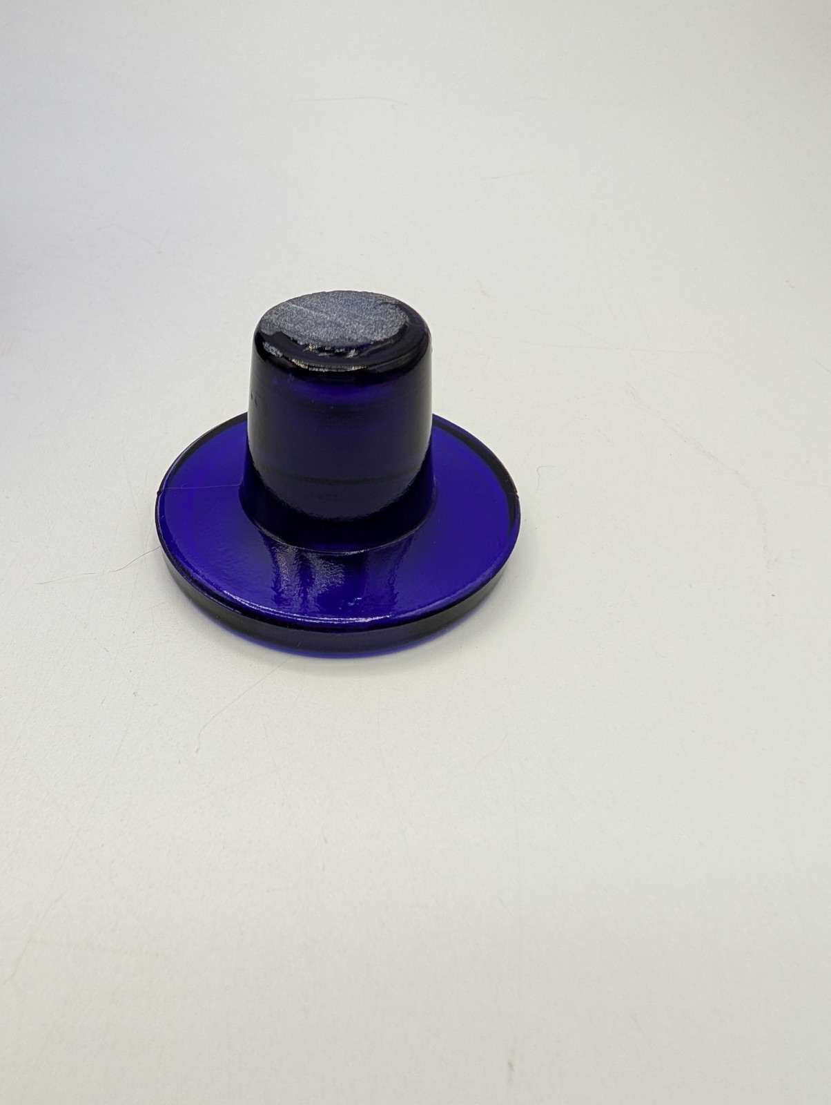 Chemist Apothecary Pharmacy Bottle Cobalt Blue 9.5” Glass Stopper Vintage