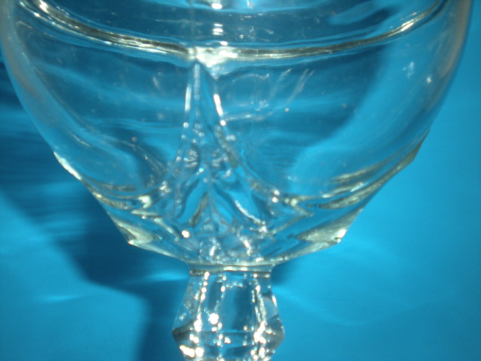Antique Apothecary Jar Footed glass Candy Container Dish vtg