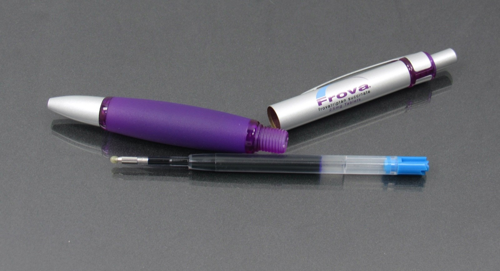 Purple FROVA Metal Clad PEN Drug Rep Pharmaceutical Promo Medical Advertising