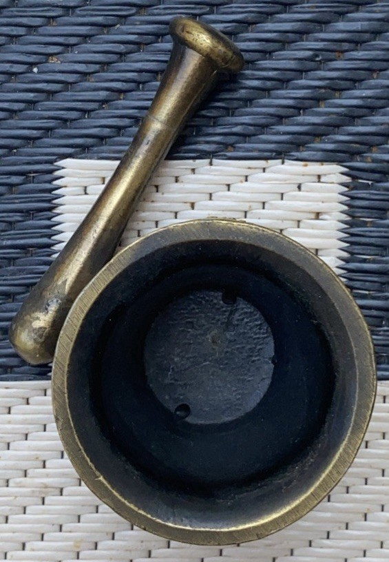 Schering Brass Mortar & Pestle 15th Edition Louis DuFilho Jr Vintage 1997 EUC