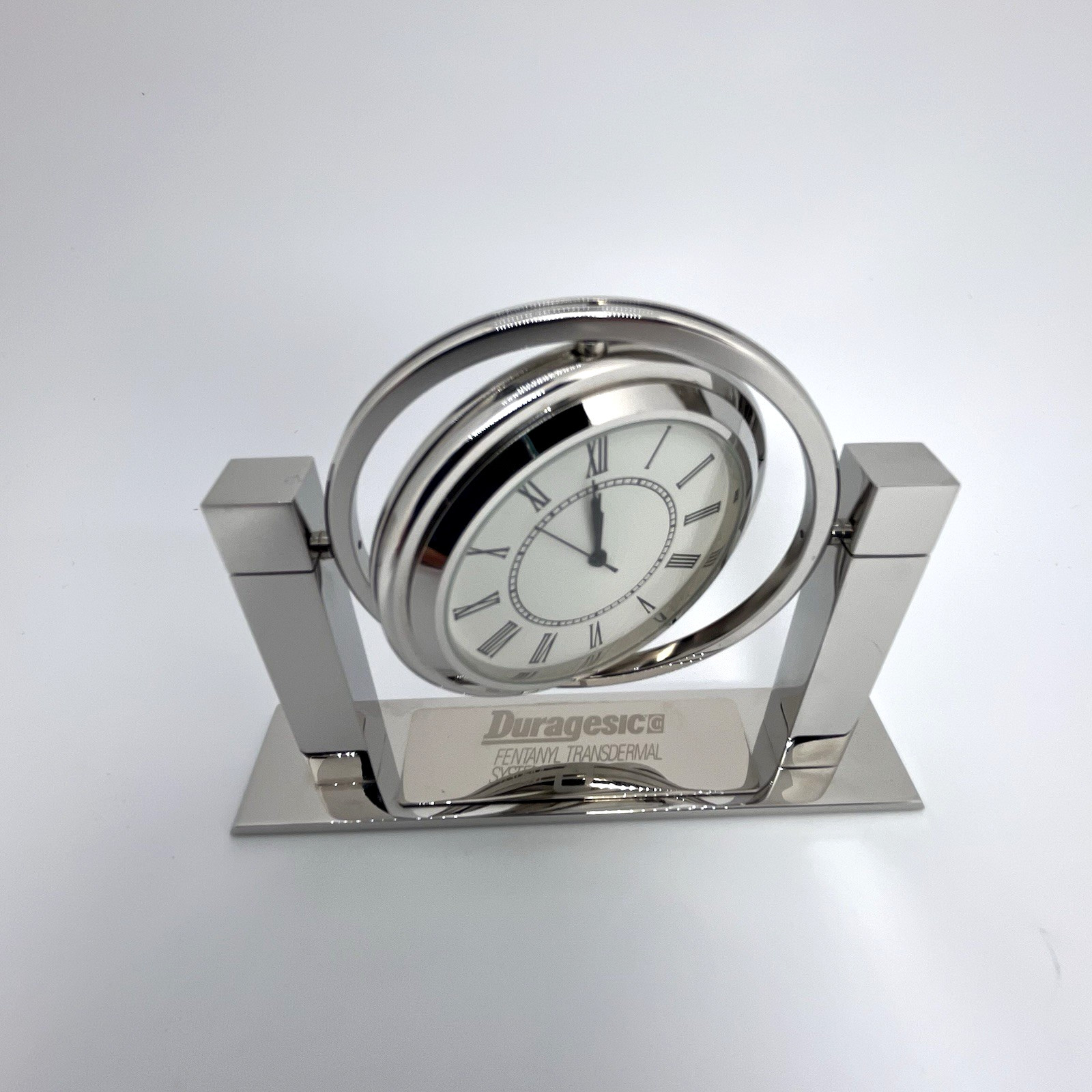 Duragesic Fentanyl Executive Desk Clock – Pharmaceutical Drug Rep Promo – Rare