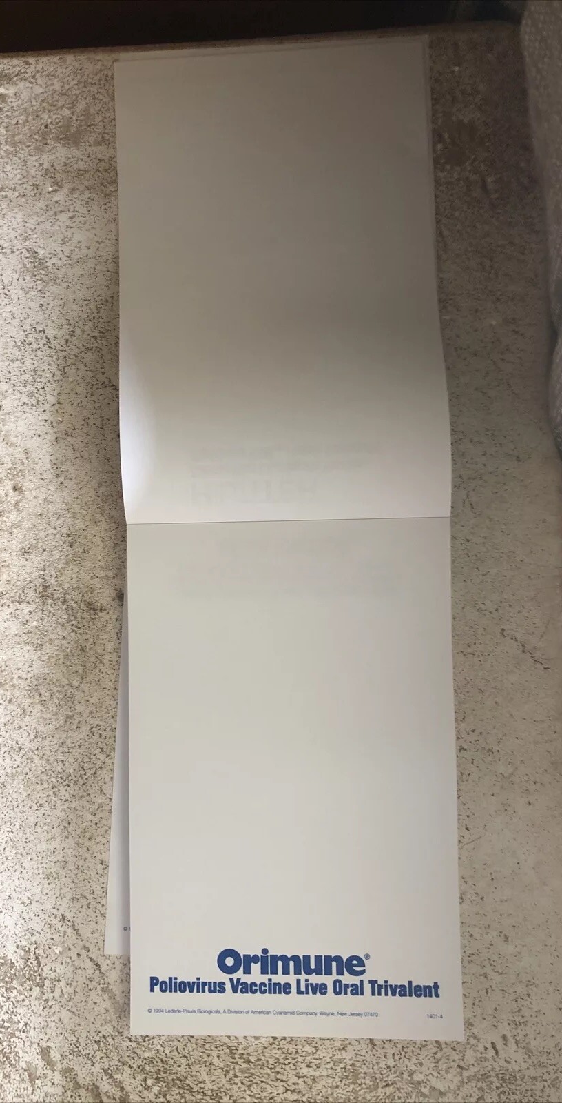 Pharmaceutical Notepad Drug Rep Vaccines Tetramune Acel-Imune HibTITER 1994 Vtg
