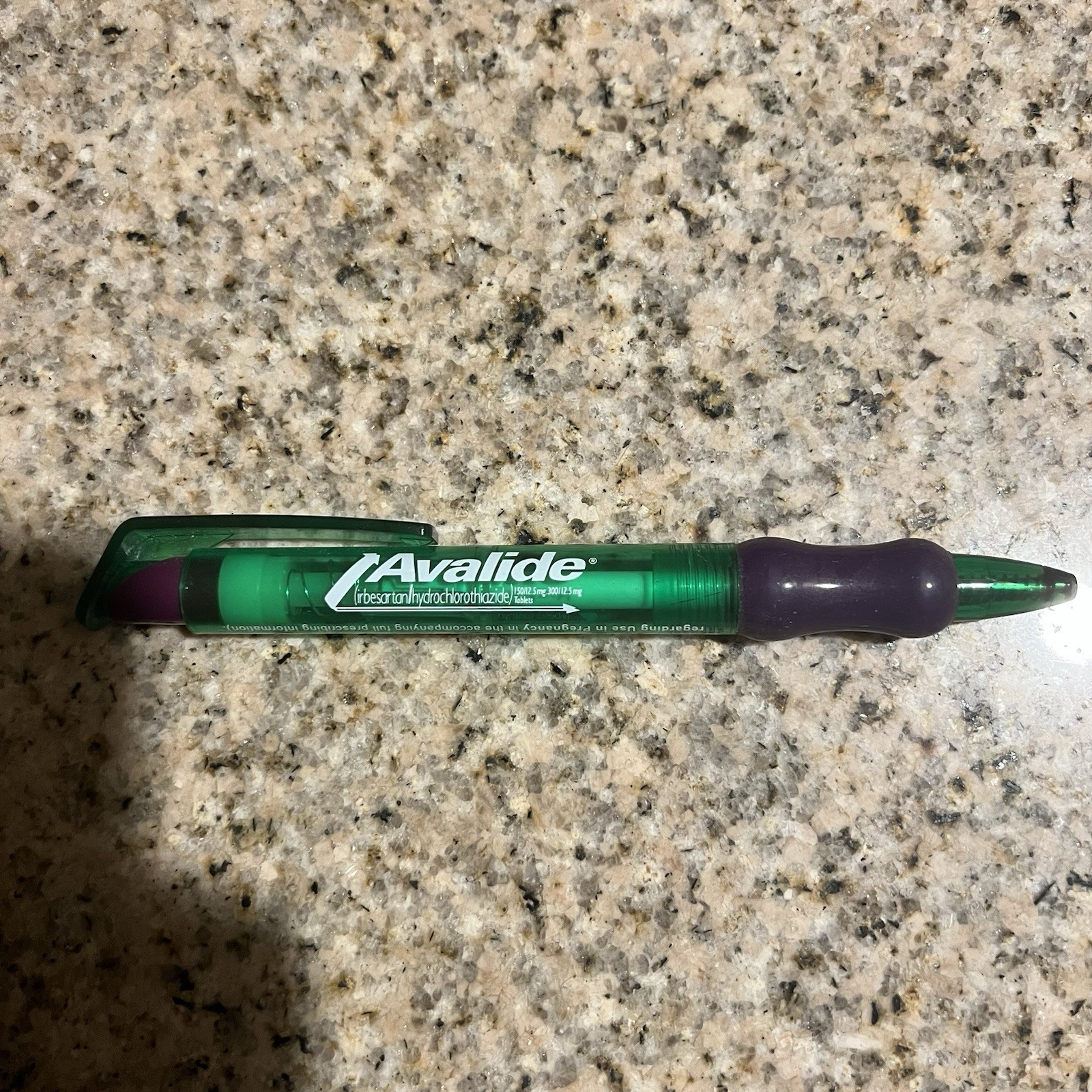 GREEN Rare Drug Rep Pen Avalide Advertising Promotional Promo Pharma Sales