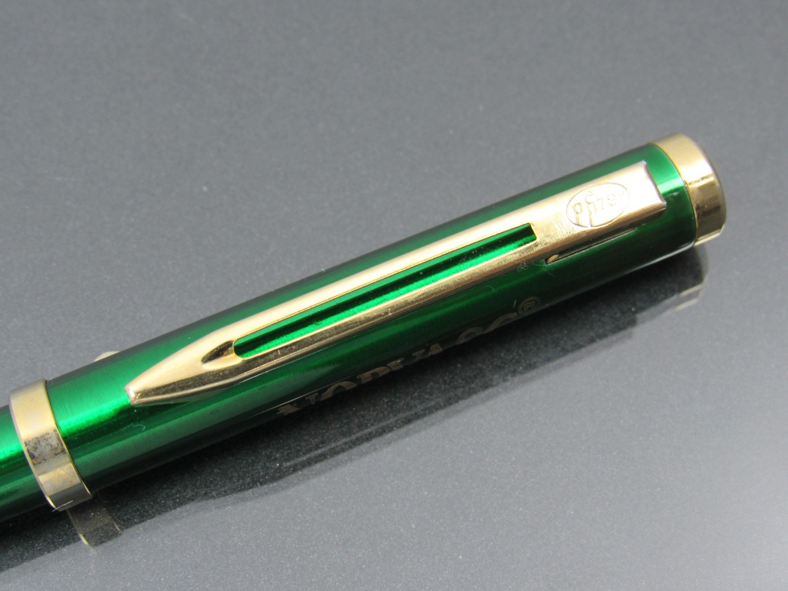 Metallic Green Norvasc PEN Pfizer Clip Drug Rep Pharmaceutical Promo Advertising