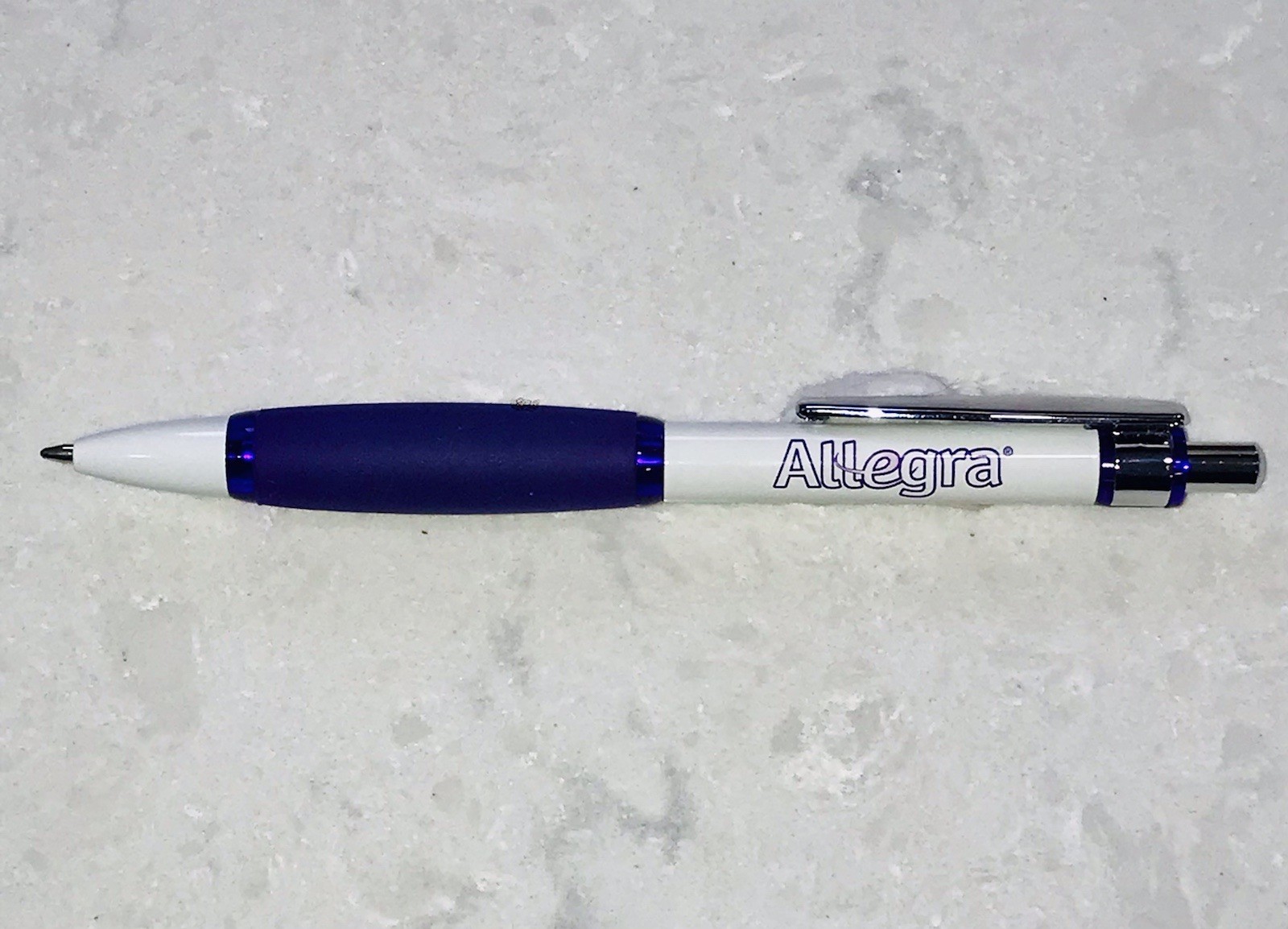 Pharmaceutical Advertising ALLEGRA Drug Rep Paper Mate Click Pen w/ Grip Writes