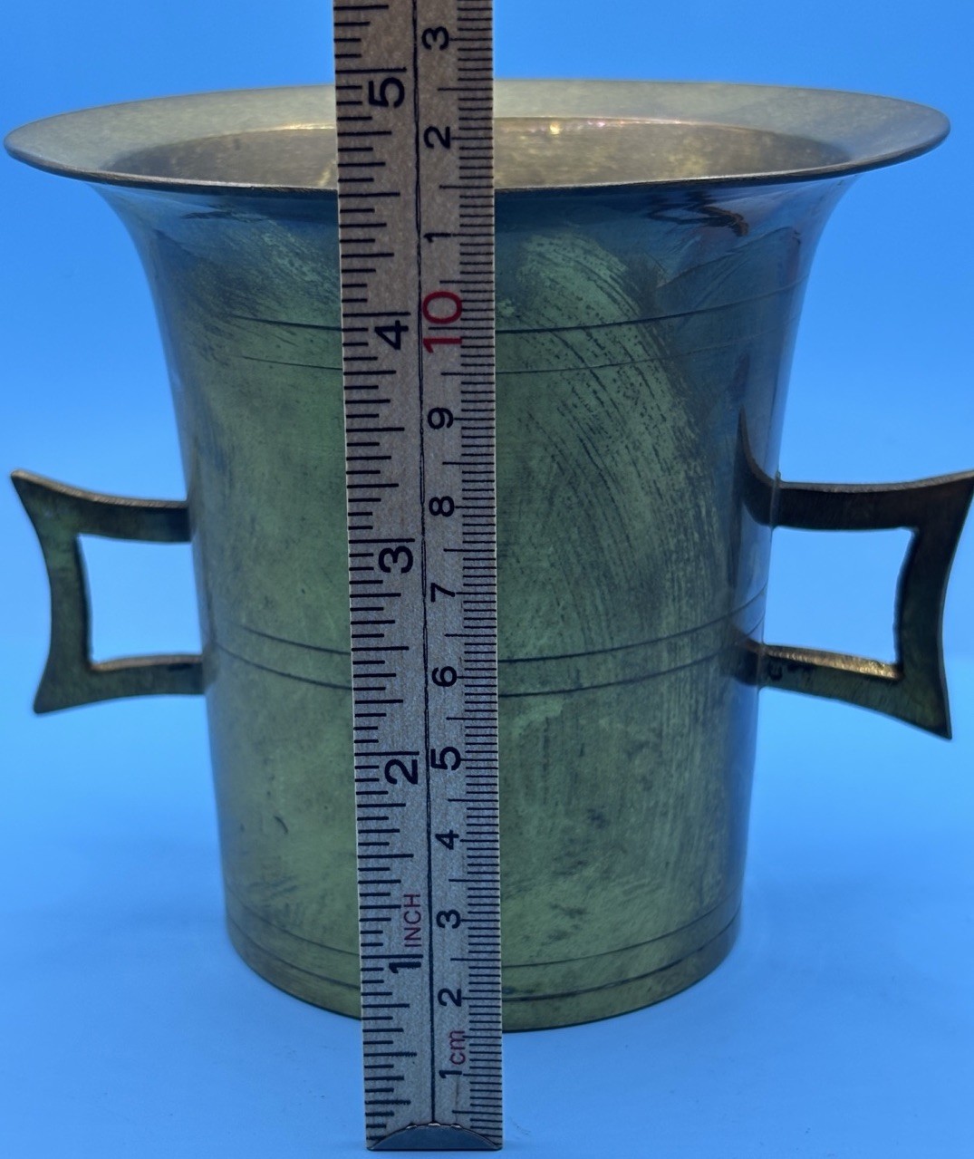 Vintage Solid Brass Mortar & Pestle Made in India 4.5” Apothecary Spice Grinder