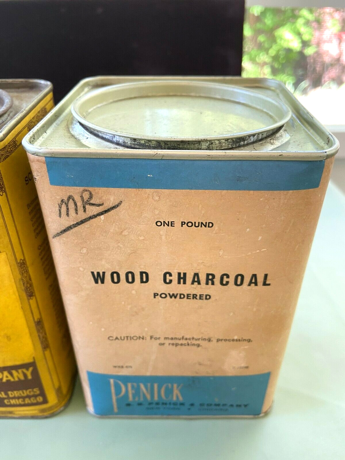 3 VINTAGE PENICK TIN CARDBOARD MEDICAL APOTHECARY PHARMACEUTICAL POWDER ALOES