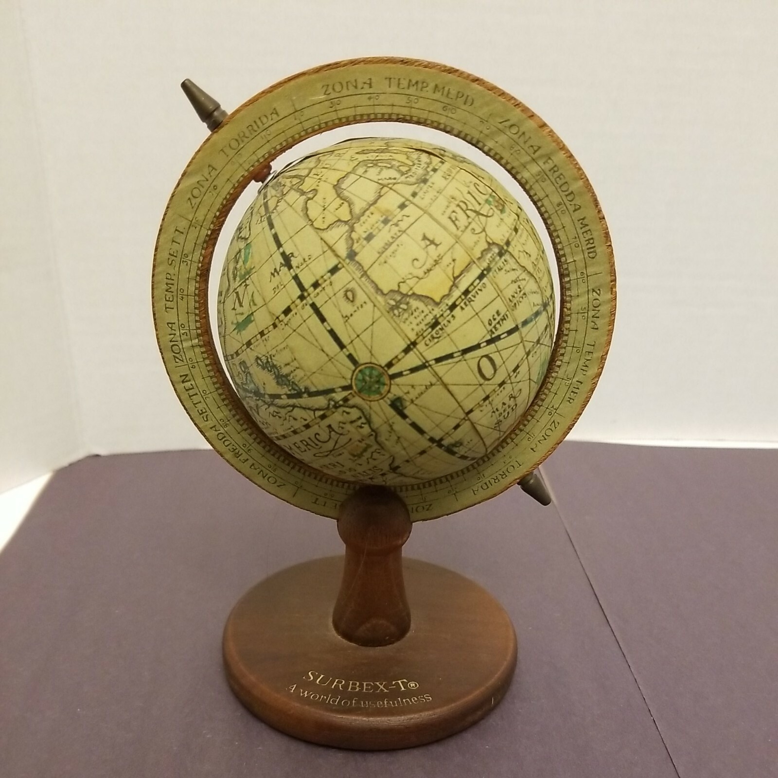 Vintage Surbex-T Pharmaceutical Rep Drug Advertising World Globe Small