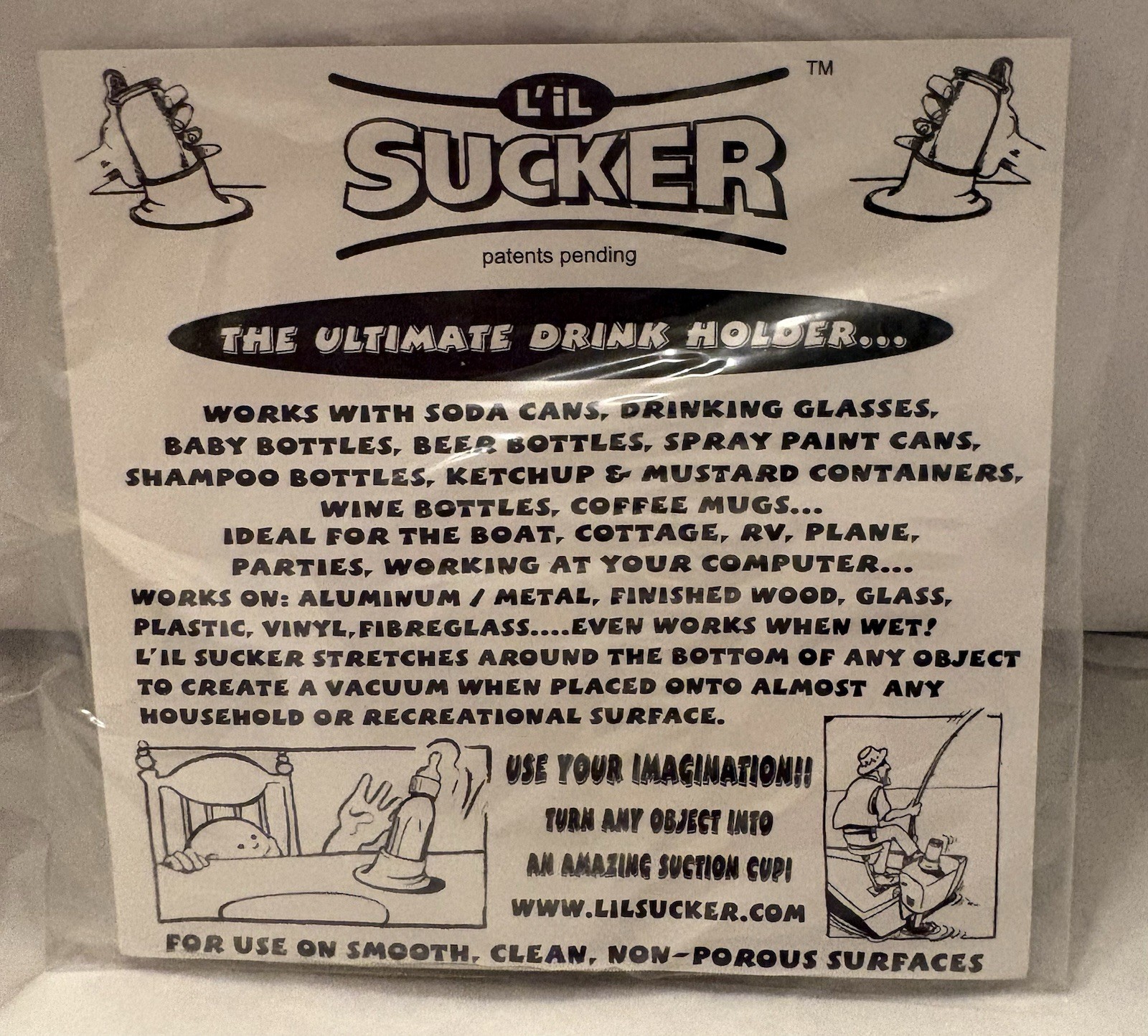 VTG EFFEXOR XR “L’IL SUCKER” DRINK HOLDER PHARMA PROMO ADVERTISING NEW NOS
