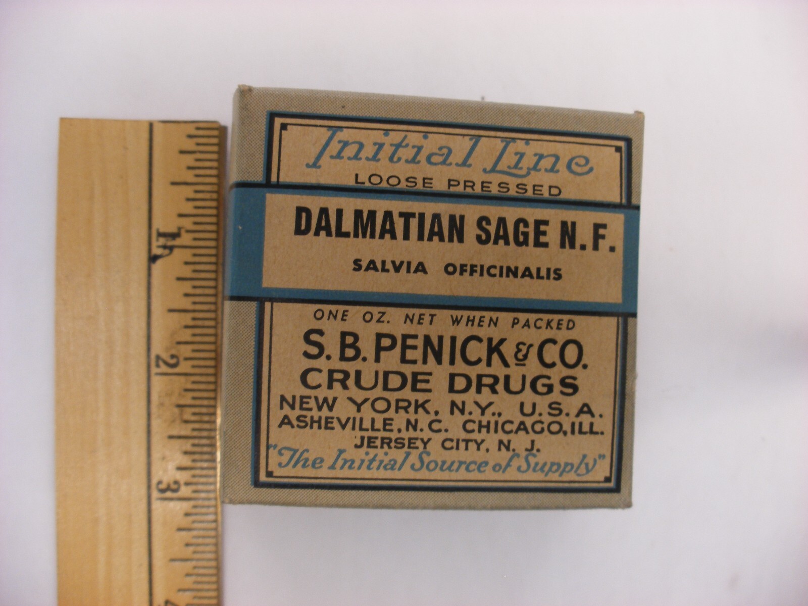 Vtg Medical Pharmacy Quack Cure Initial Line S. B. Penick Co. – Dalmatian Sage