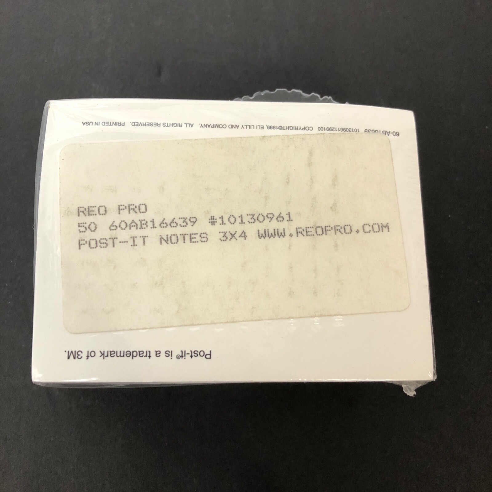 VTG 1999 ReoPro Abciximab Post It Note Pad Pharmaceutical Drug Rep Promo 10 Pack