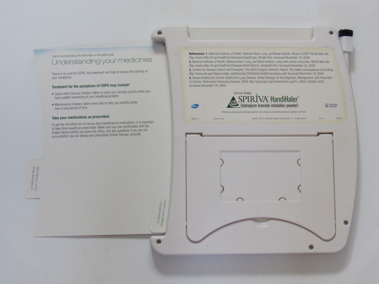 Spiriva COPD Medical Office Display Teaching Aid Drug Rep Pharmaceutical Promo