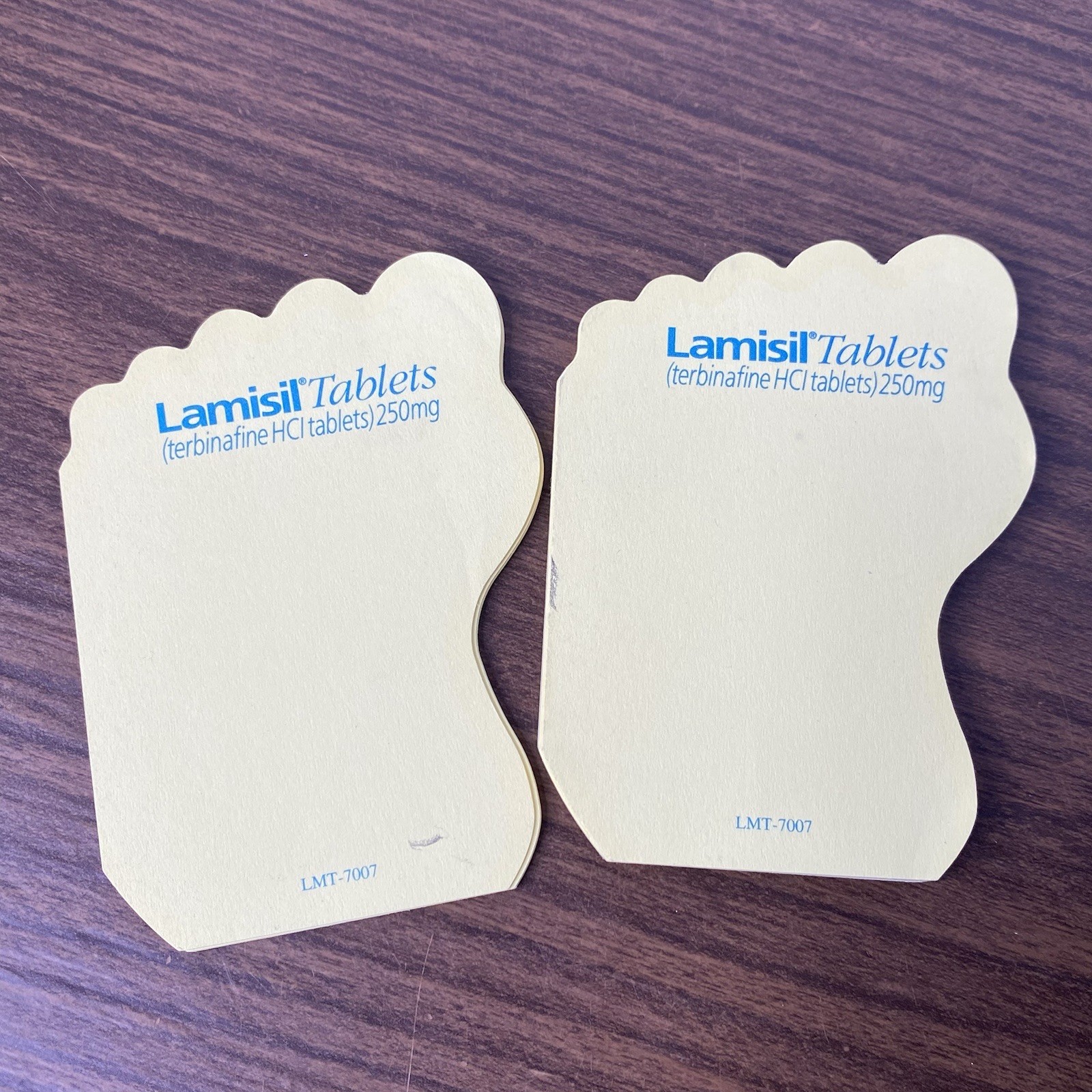 VTG Foot Shaped LAMISIL Tablets Post-it Pads Pharmaceutical Drug RX Rep Used