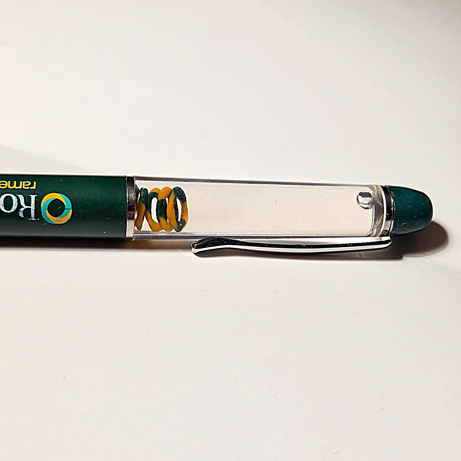 Vintage Drug Rep Rozerem Metal “Floaty” Pen Fluid-Filled Compartment DNA Helix