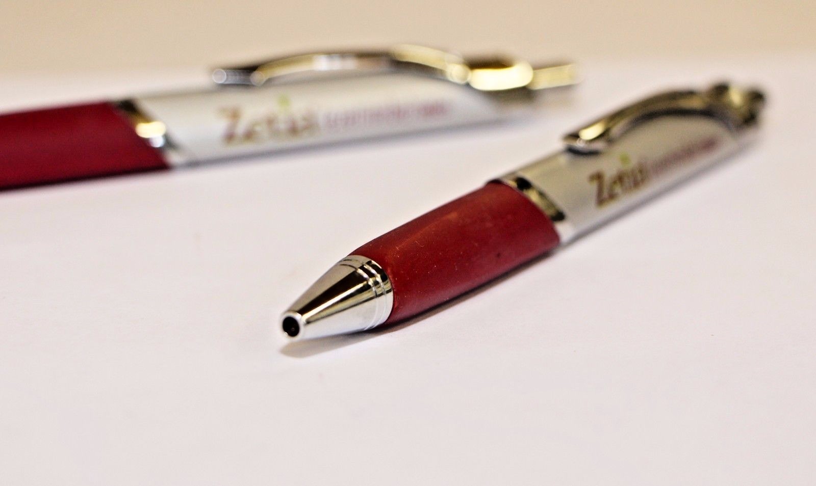 Pharmaceutical Pens 2 Heavy Metal Zetia Brushed Silver Super Sharp RARE