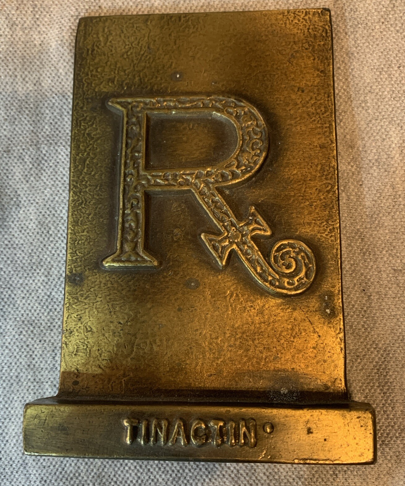 1979 Secundum Artem Tinactin Metal Paperweight Pharmacy RX Drugstore