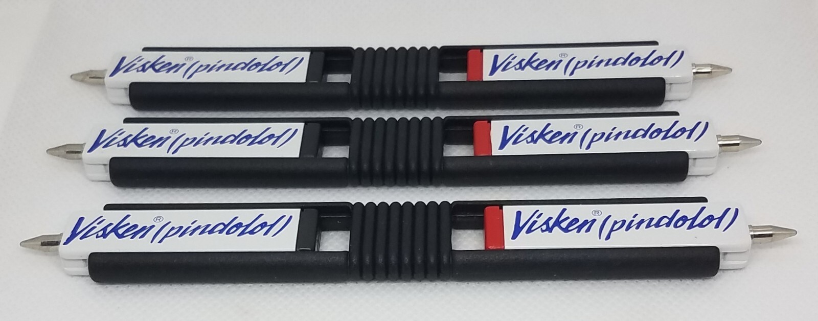 Visken Pindolol 3 Flip Ballpoint Pens Drug Rep Pharma Advertising Promotional