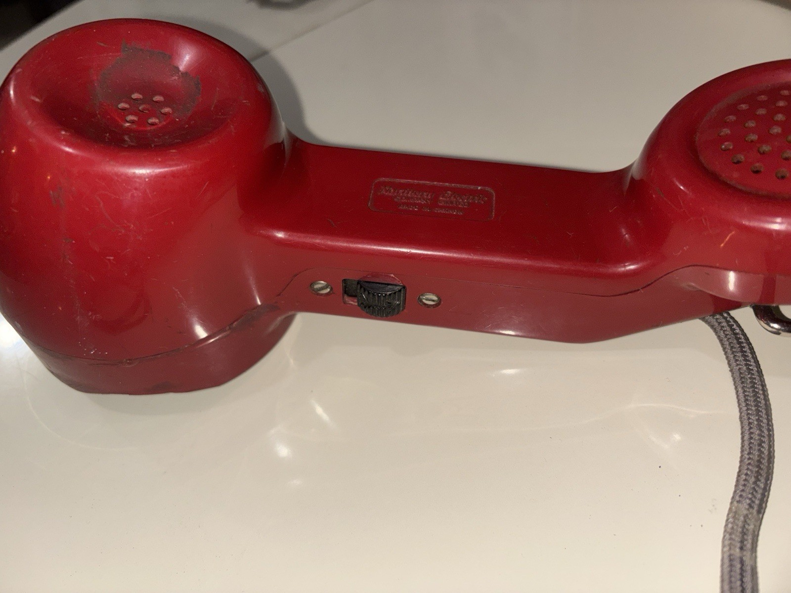 Vintage Northern Electric Red Rotary Dial Telephone Handset – Made in Canada