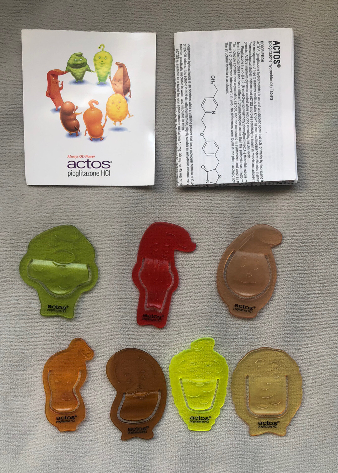 Pharmaceutical Drug Rep Actos Paperclips