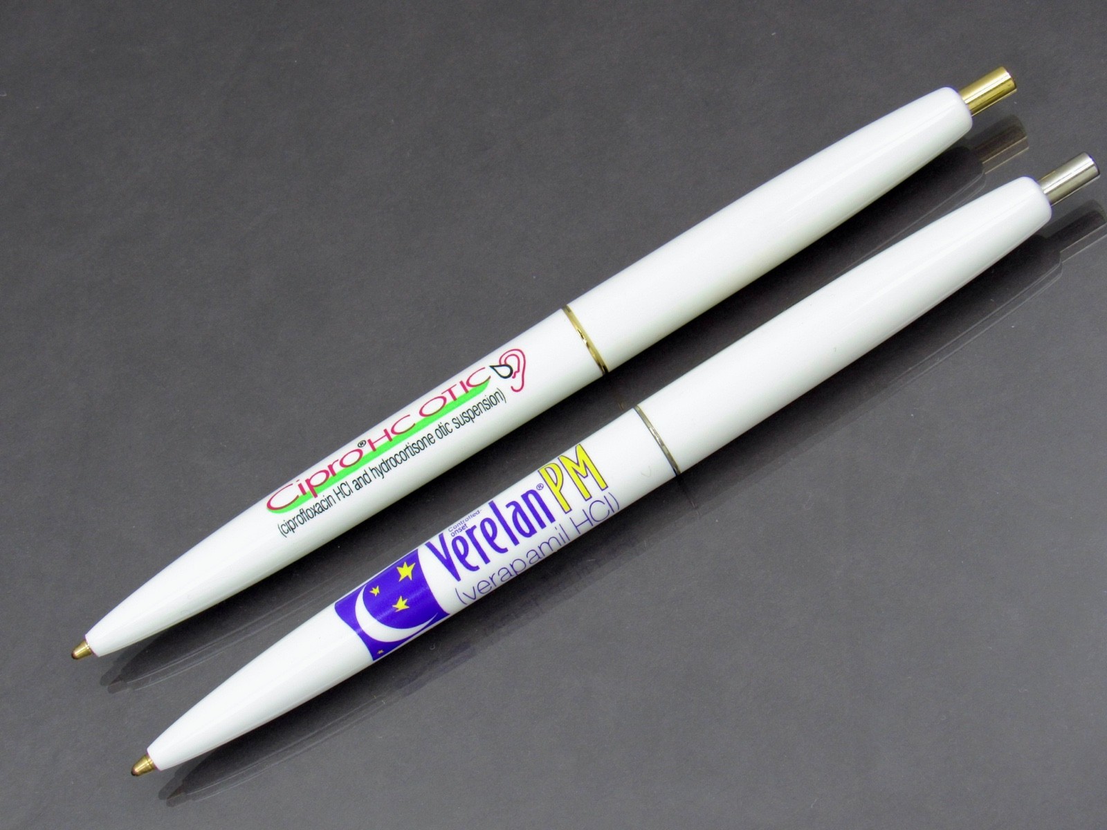 Verelan & Cipro Otic BIC Clic PENS Drug Rep Pharmaceutical Promo Advertising