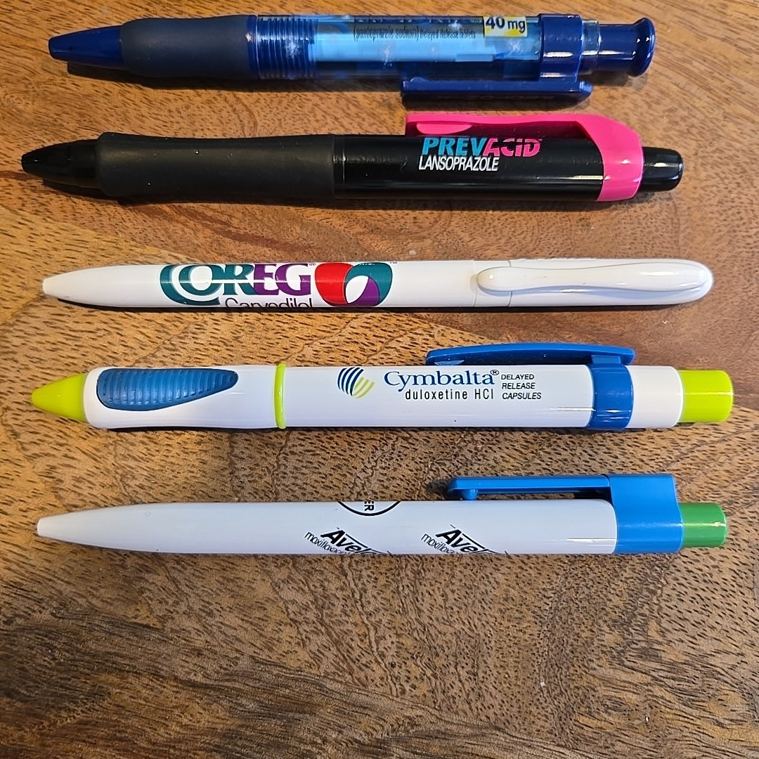 Vintage Pharmaceutical Pens. Lot Of 6. Old So May Not Write.