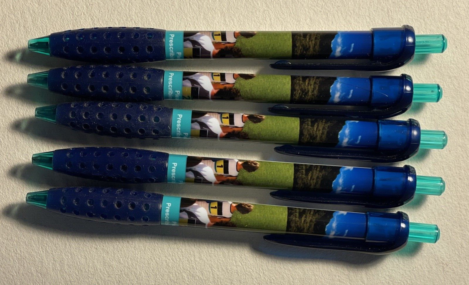 Lot of 5 BENICAR HCT Drug Rep Pharmaceutical Clip PEN White Blue Promo Gift