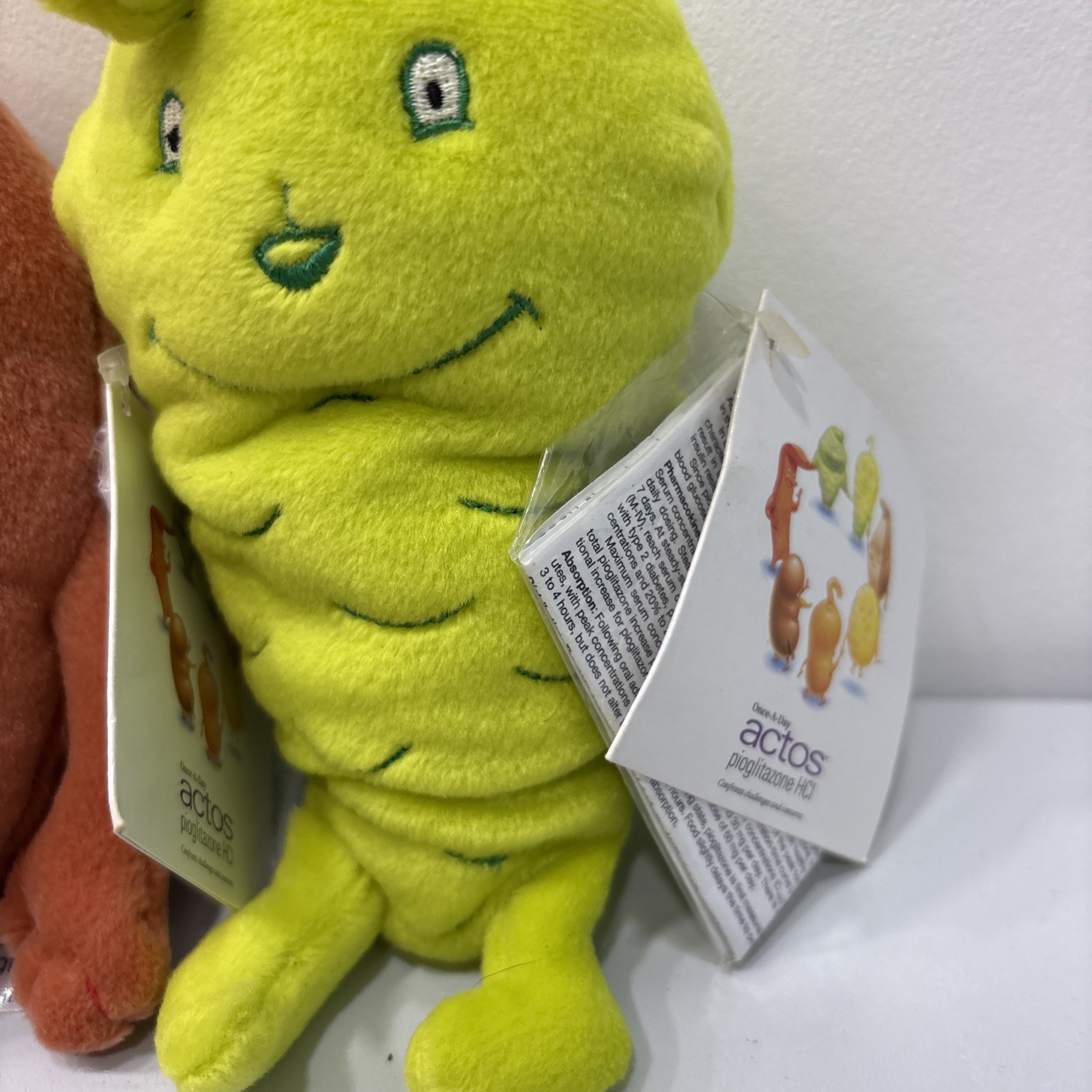 New Actos Pharmaceutical Drugs advertising promotional plush Lot of 3 with tags