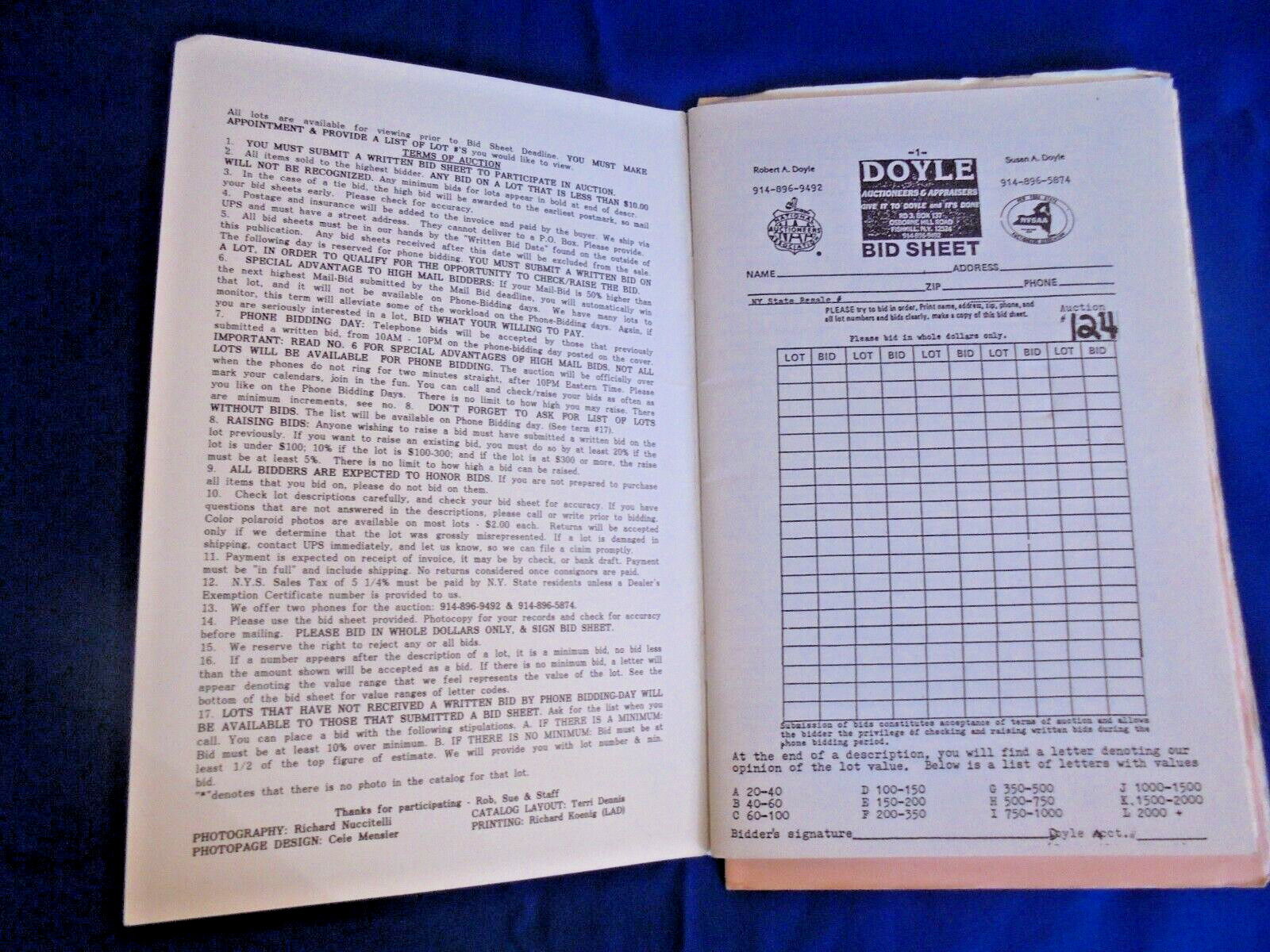 Vintage 1987 Doyle Pharmaceutical & Apothecary Collectibles Mail Auction Catalog